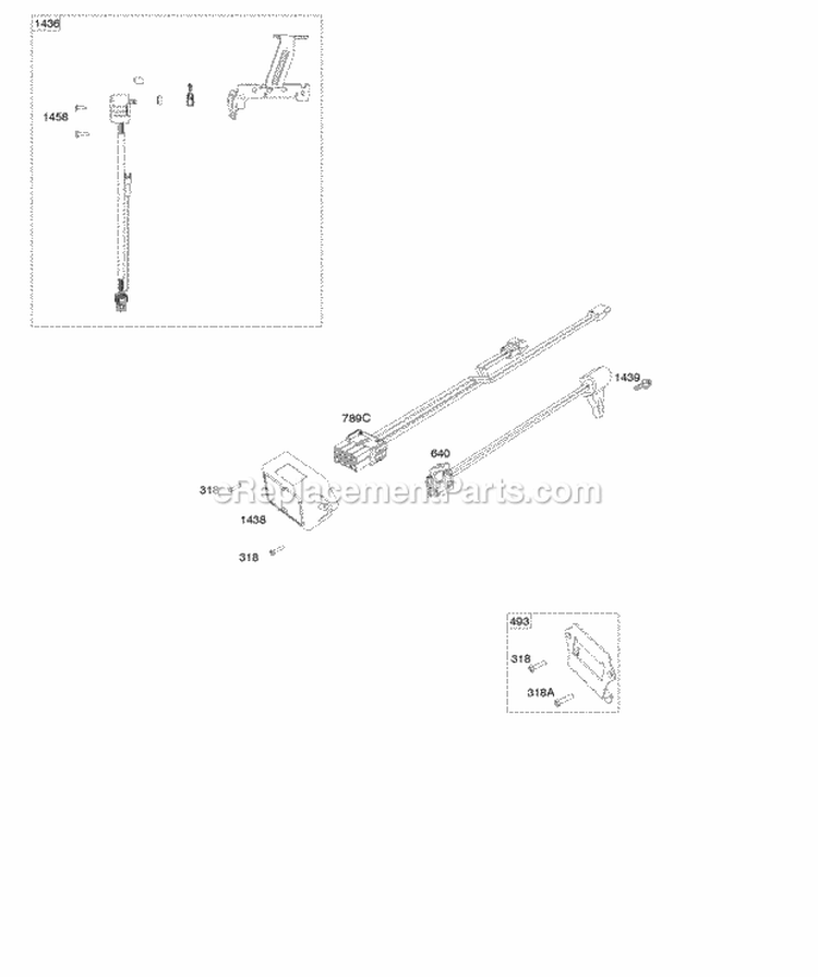 Ecu Module Diagram and Parts List for 49M977-0119-G5  Briggs and Stratton Engine